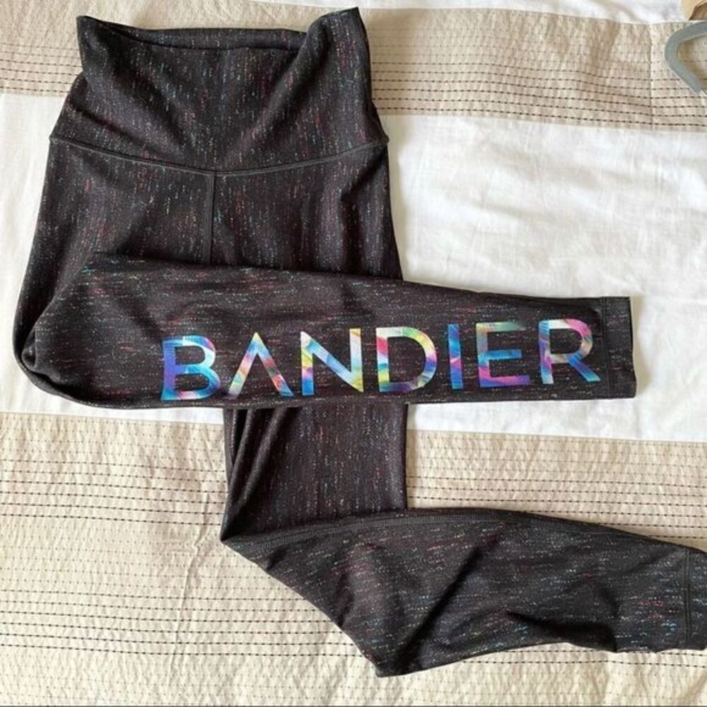 Wear It To Heart Bandier Black Rainbow Leggings